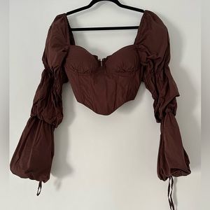 Majorelle corset crop top